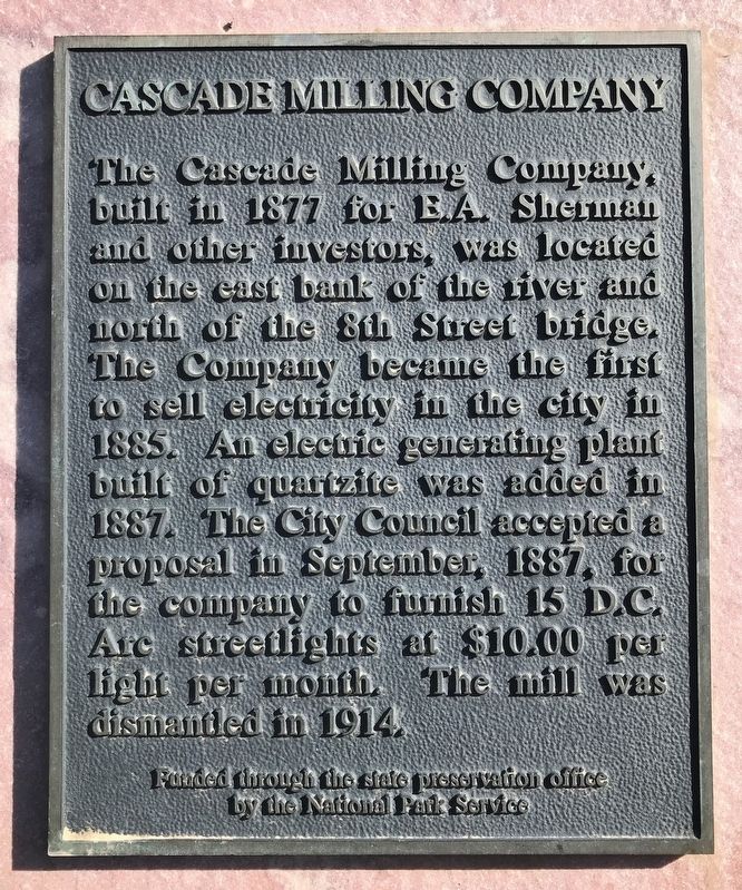 Cascade Milling Company Marker image. Click for full size.