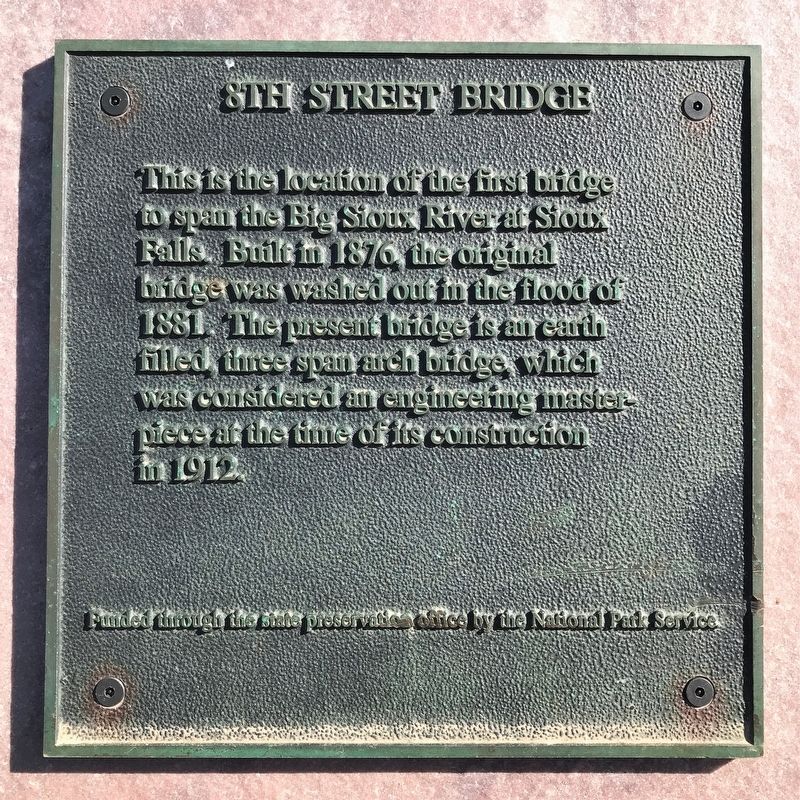 8th Street Bridge Marker image. Click for full size.