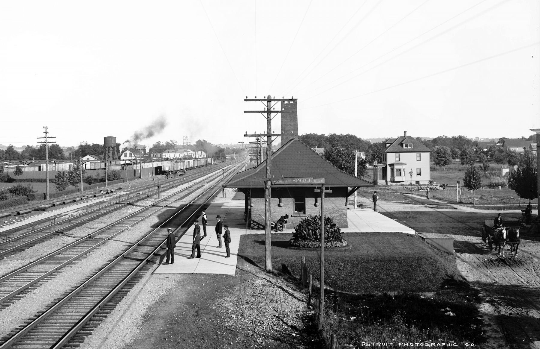 Railroad Station, East Rochester (then Despatch), NY image. Click for full size.