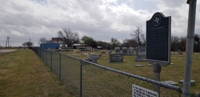The St. Paul Cemetery and Marker image. Click for full size.