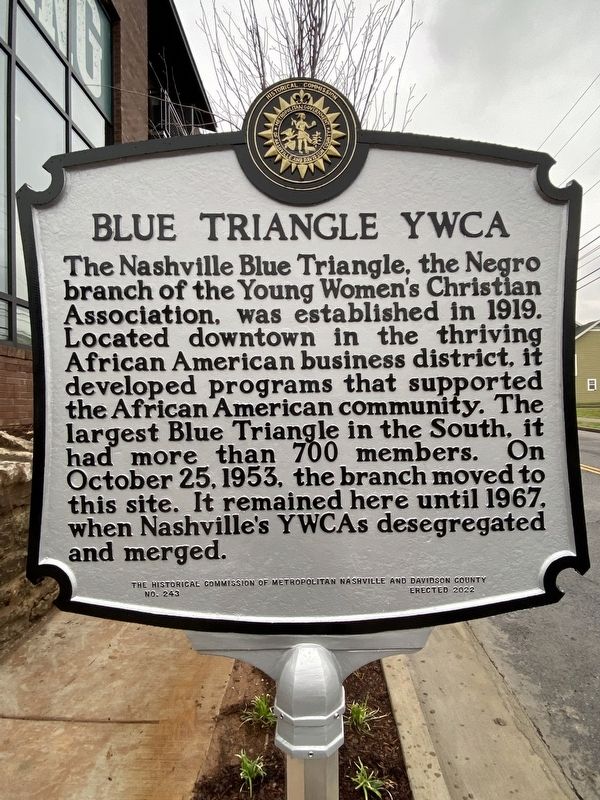Blue Triangle YWCA Marker image. Click for full size.
