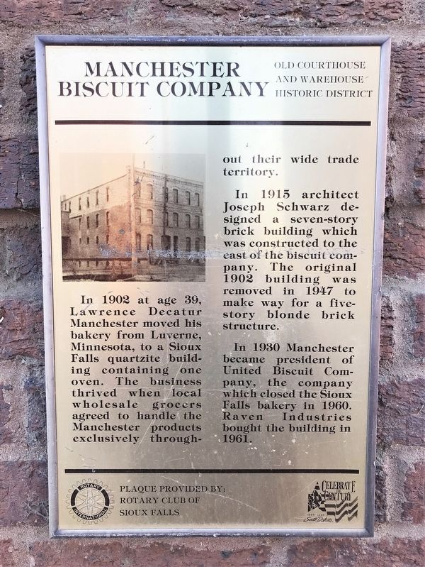 Manchester Biscuit Company Marker image. Click for full size.