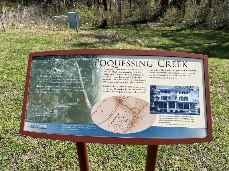 Poquessing Creek Marker image. Click for full size.
