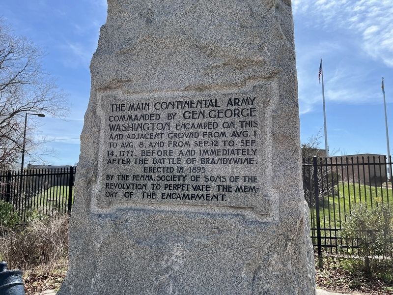 The Main Continental Army Marker image. Click for full size.