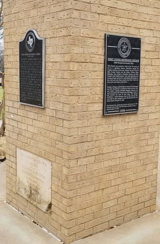 First United Methodist Church Marker is the marker on the right of the two markers image. Click for full size.