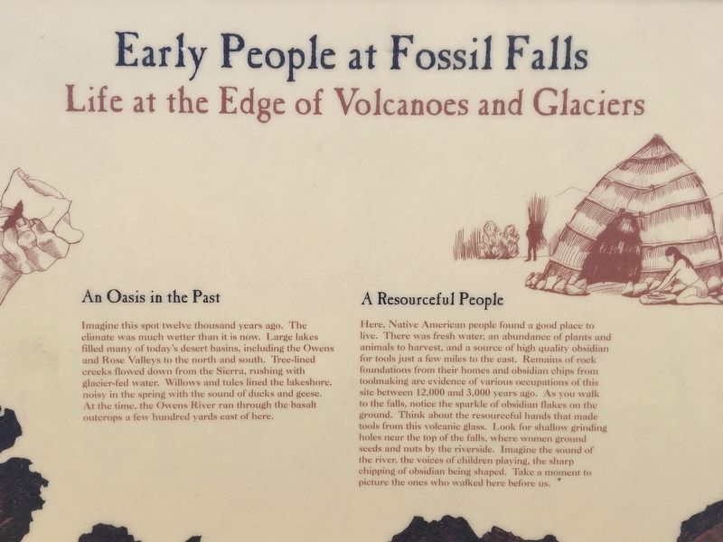 Fossil Falls Marker image. Click for full size.