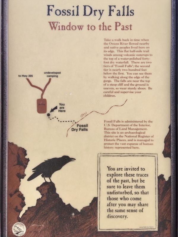 Fossil Falls Marker image. Click for full size.