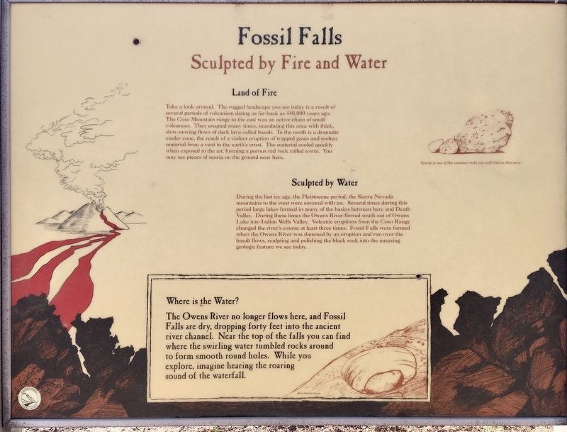 Fossil Falls Marker image. Click for full size.