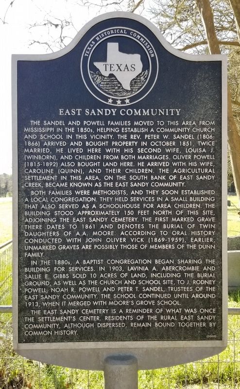 East Sandy Community Marker image. Click for full size.