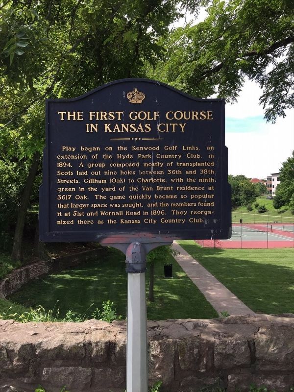 The First Golf Course in Kansas City Marker image. Click for full size.