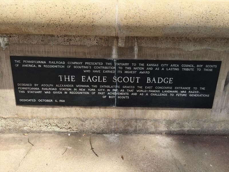 Eagle Scout Tribute Fountain Marker image. Click for full size.