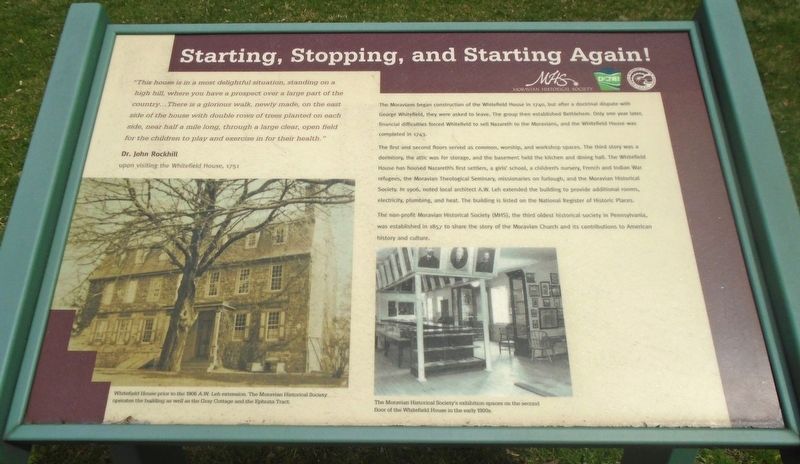 Starting, Stopping, and Starting Again! Marker image. Click for full size.