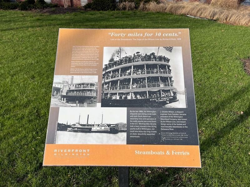 Steamboats & Ferries Marker. Click for full size. Steamboats & Ferries Marker image. Click for full size.
