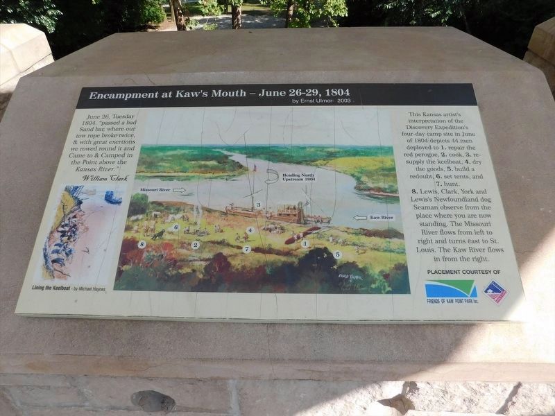 Encampment at Kaw's Mouth - June 26-29, 1804 Marker image. Click for full size.
