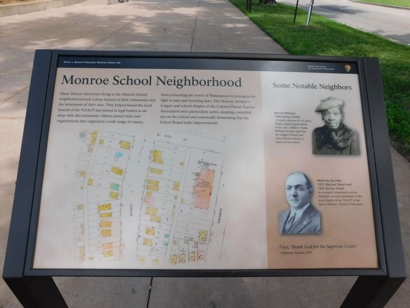 Monroe School Neighborhood Marker image. Click for full size.