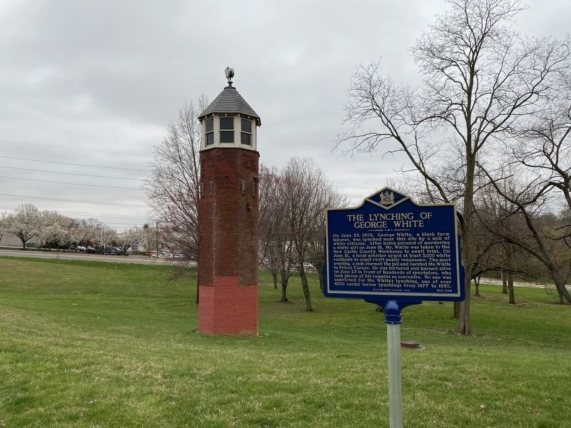 The Lynching of George White Marker - Wide shot. Click for full size. The Lynching of George White Marker - Wide shot image. Click for full size.