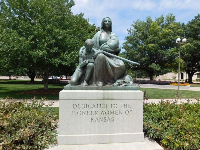 Pioneer Women of Kansas Marker image. Click for full size.