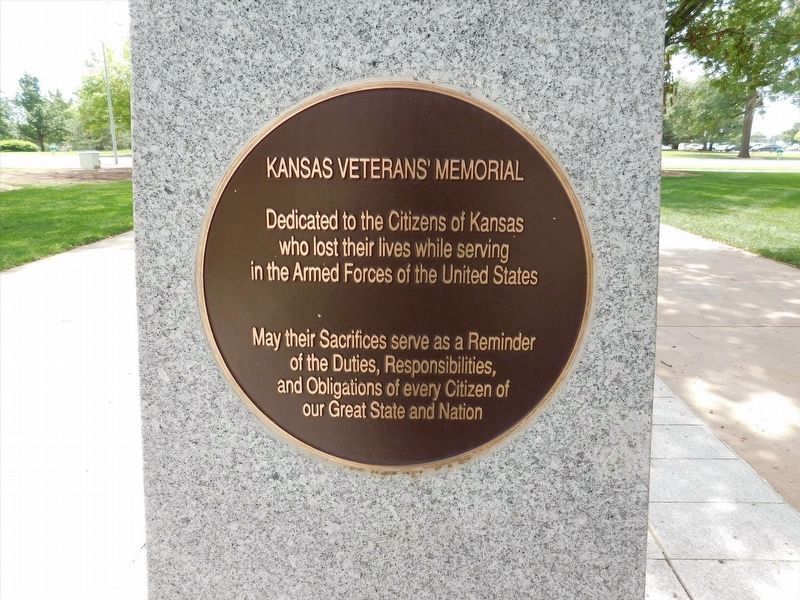 Kansas Veterans' Memorial image. Click for full size.