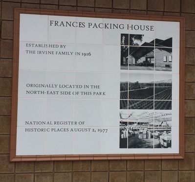 Frances Packing House Marker image. Click for full size.