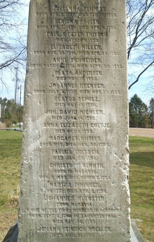 The Indian Graveyard Monument Names image. Click for full size.