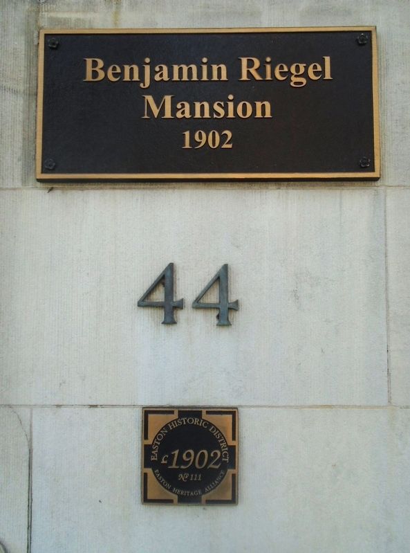 Benjamin Riegel Mansion Markers image. Click for full size.