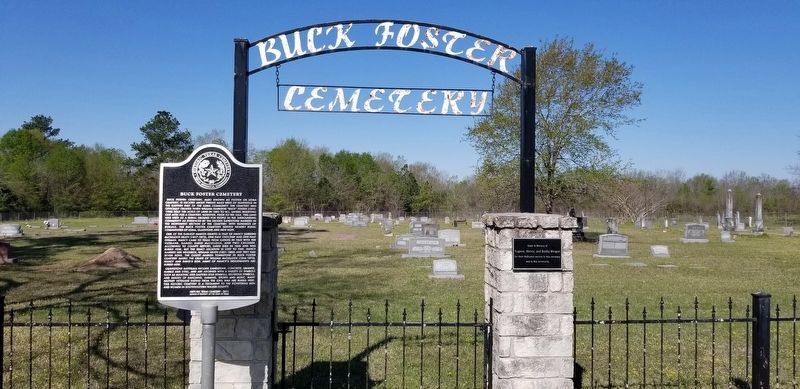 The entrance to the Buck Foster Cemetery and Marker image. Click for full size.