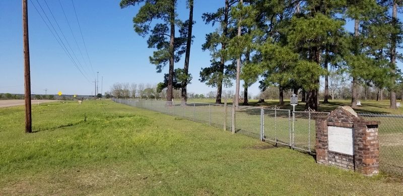 The view of the Ebenezer Cemetery and Marker from the highway image. Click for full size.