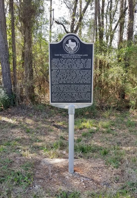 The Sam Houston Industrial and Training School Marker along the highway image. Click for full size.