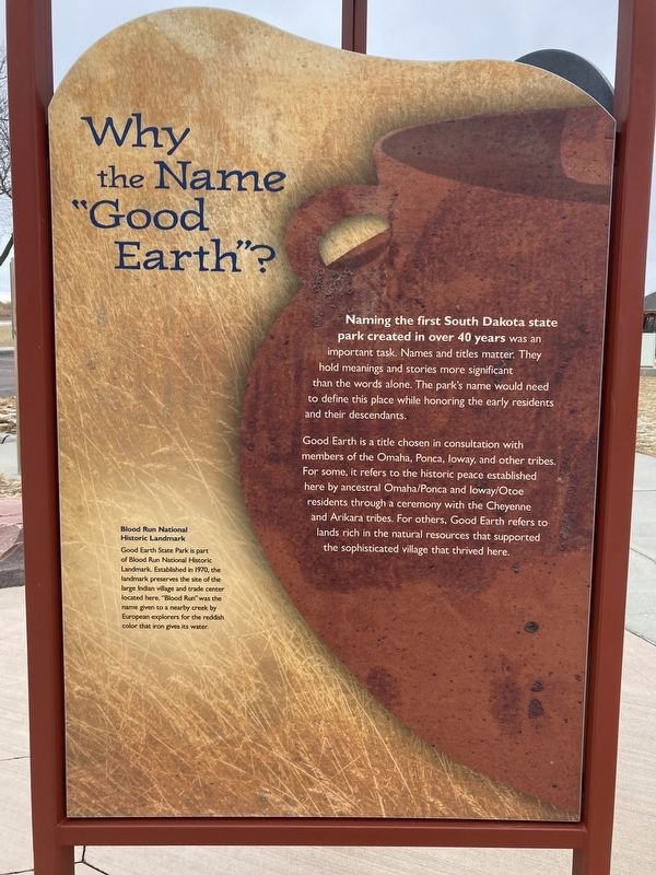 Why the Name “Good Earth”? Marker image. Click for full size.