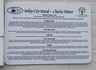 Imlay City Mural — Charles Palmer Marker image. Click for full size.