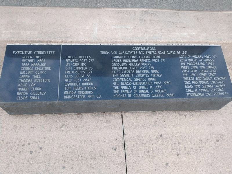 Wyandot County Vietnam War Memorial Dedication Tablet image. Click for full size.
