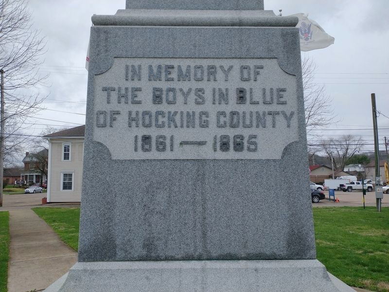 Hocking County Civil War Memorial. Click for full size. Hocking County Civil War Memorial image. Click for full size.