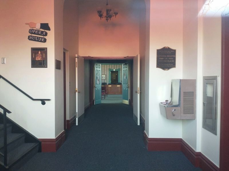 An additional NRHP Marker inside the Genoa Town Hall & Opera House image. Click for full size.