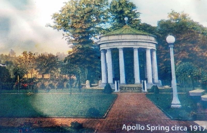 Marker detail: Apollo Spring, circa 1917 image. Click for full size.