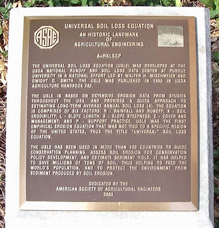 Universal Soil Loss Equation Marker image. Click for full size.