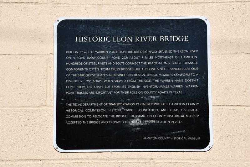 Historic Leon River Bridge Marker image. Click for full size.