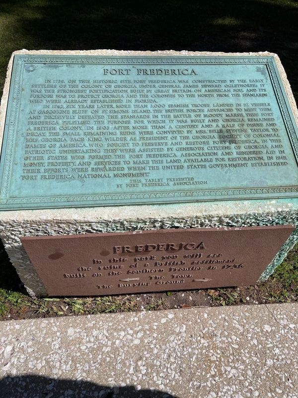 Fort Frederica Marker image. Click for full size.