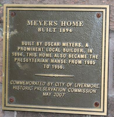 Meyers Home Marker image. Click for full size.