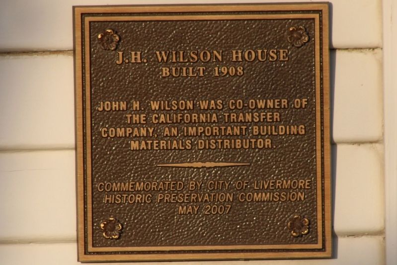 J.H. Wilson House Marker image. Click for full size.