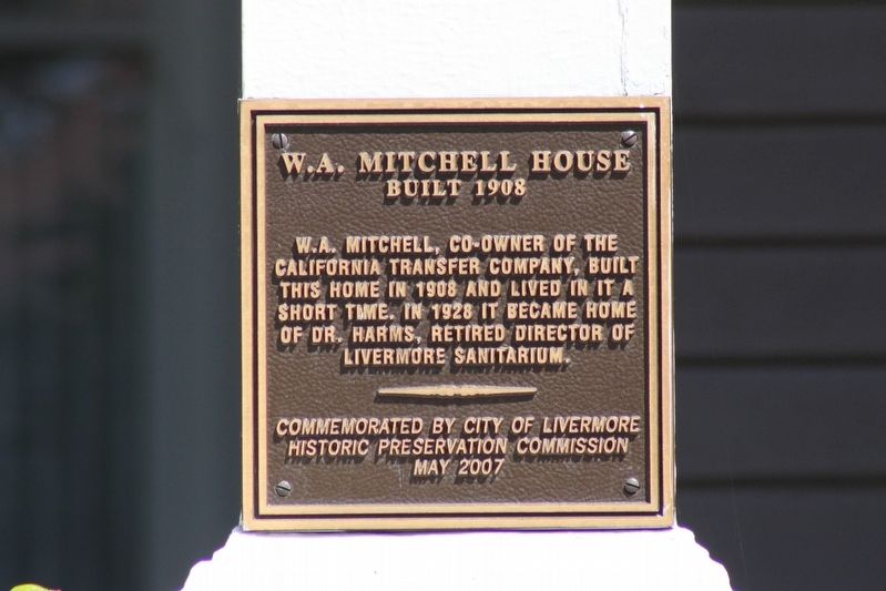 W.A. Mitchell House Marker image. Click for full size.