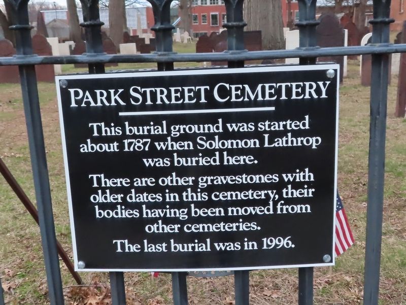 Park Street Cemetery Marker image. Click for full size.