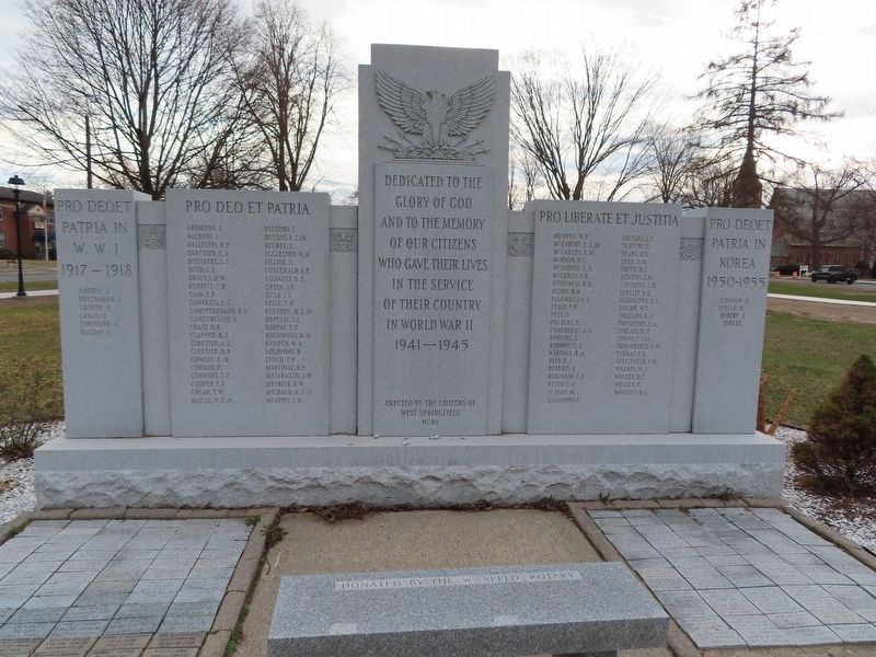 West Springfield Veterans Memorial image. Click for full size.