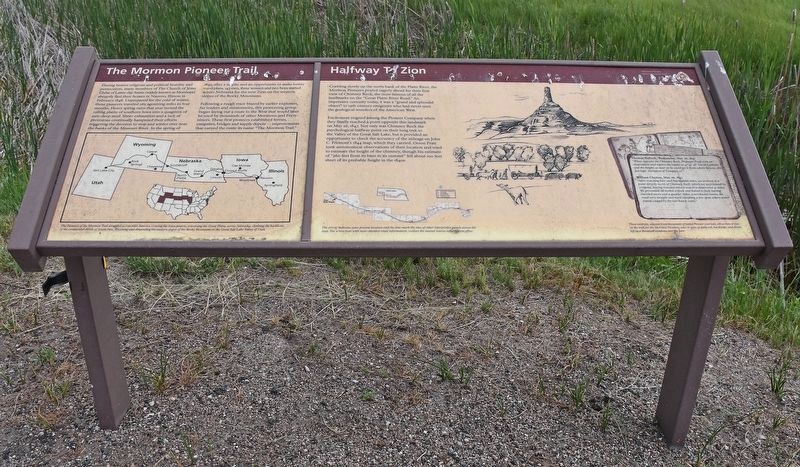 The Mormon Pioneer Trail / Halfway To Zion Marker image. Click for full size.