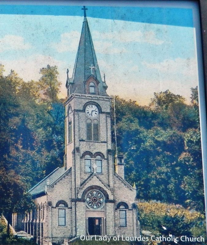 Marker detail: Our Lady of Lourdes Catholic Church image. Click for full size.