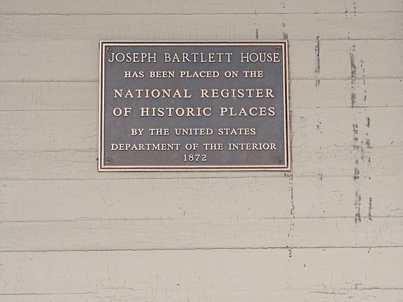 Joseph Bartlett House Marker image. Click for full size.