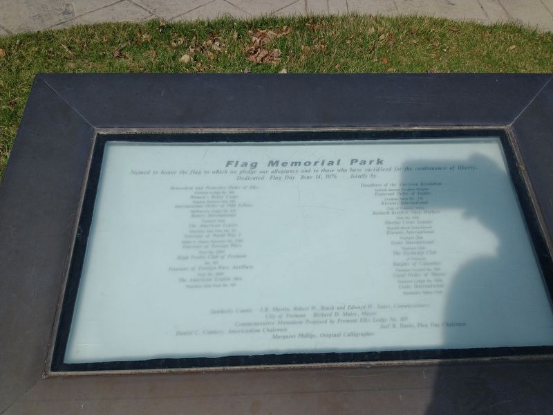 Flag Memorial Park Marker image. Click for full size.