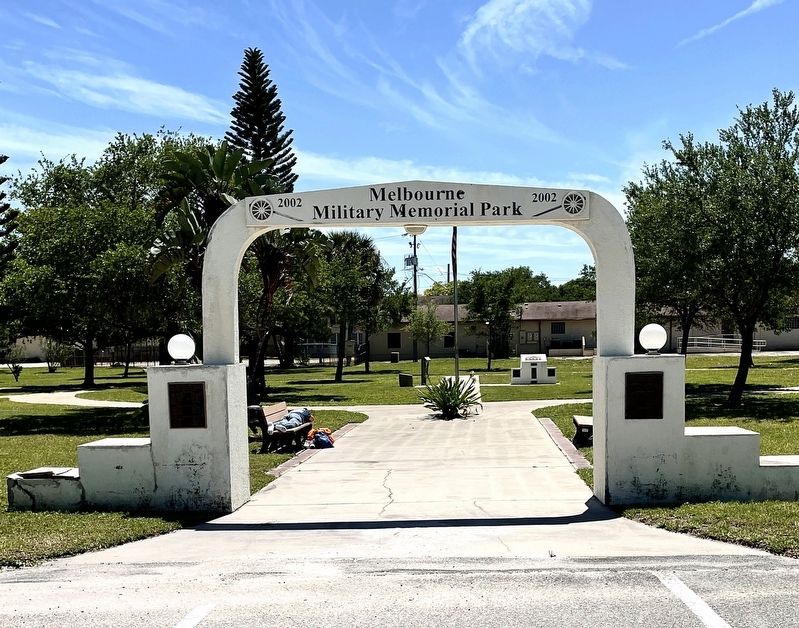Melbourne Military Memorial Park entrance image. Click for full size.