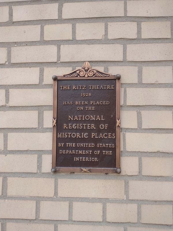 National Register of Historic Places plaque for the theater image. Click for full size.