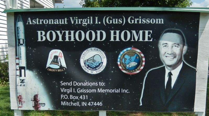 Astronaut Virgil I. (Gus) Grissom Boyhood Home Marker image. Click for full size.