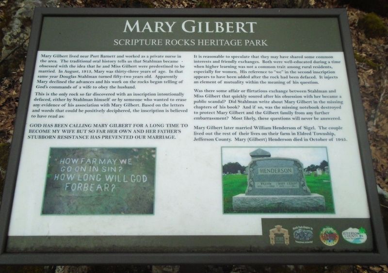 Mary Gilbert Marker image. Click for full size.